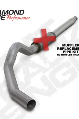 Brand New Diamond Eye KIT 5in Catback MFLR RPLCMENT PIPE Single AL: 03-07 FORD 6.0L F250/F350