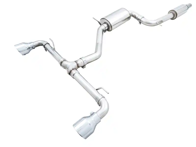 Genuine AWE 2022 VW GTI MK8 Touring Edition Exhaust - Chrome Silver Tips