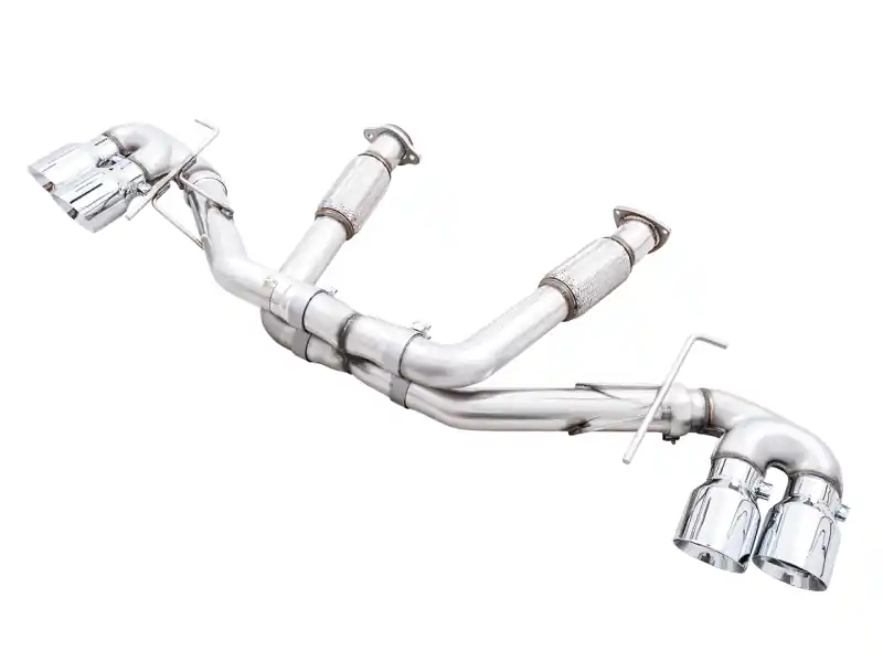 AWE Tuning 2020 Chevrolet Corvette (C8) Track Edition Exhaust - Quad Chrome Silver Tips Clearance
