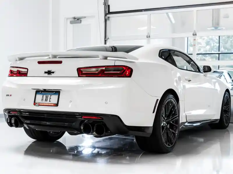 Seasonal Sale AWE Tuning 16-19 Chevy Camaro SS Non-Res Cat-Back Exhaust - Track Edition (Quad Diamond Black Tips)