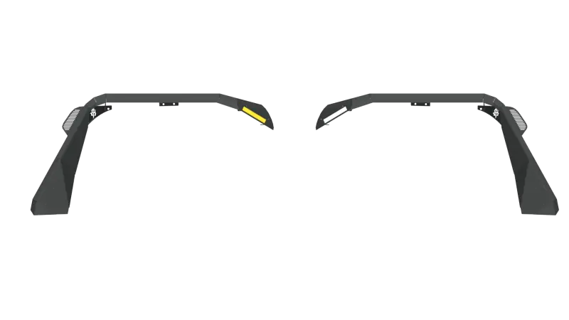 Clearance Road Armor 18-20 Jeep Wrangler JL Stealth Front Fender Flare w/Switchback LED DRL - Tex Blk