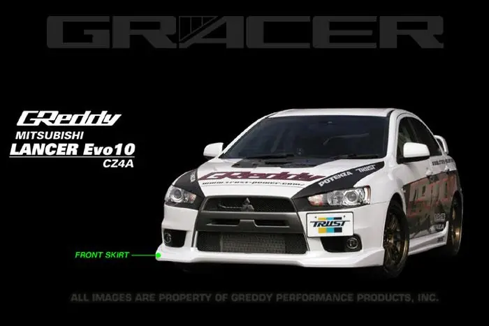 GReddy 08+ Mitsubishi Evolution X Urethane Front Lip Spoiler Trending