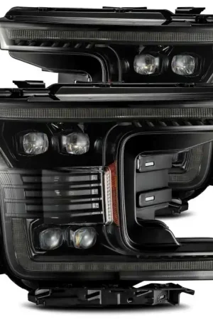 AlphaRex 18-20 Ford F-150 NOVA LED Proj Headlight Plank Style Alpha Blk w/Activ Light/Seq Signal/DRL Express Delivery