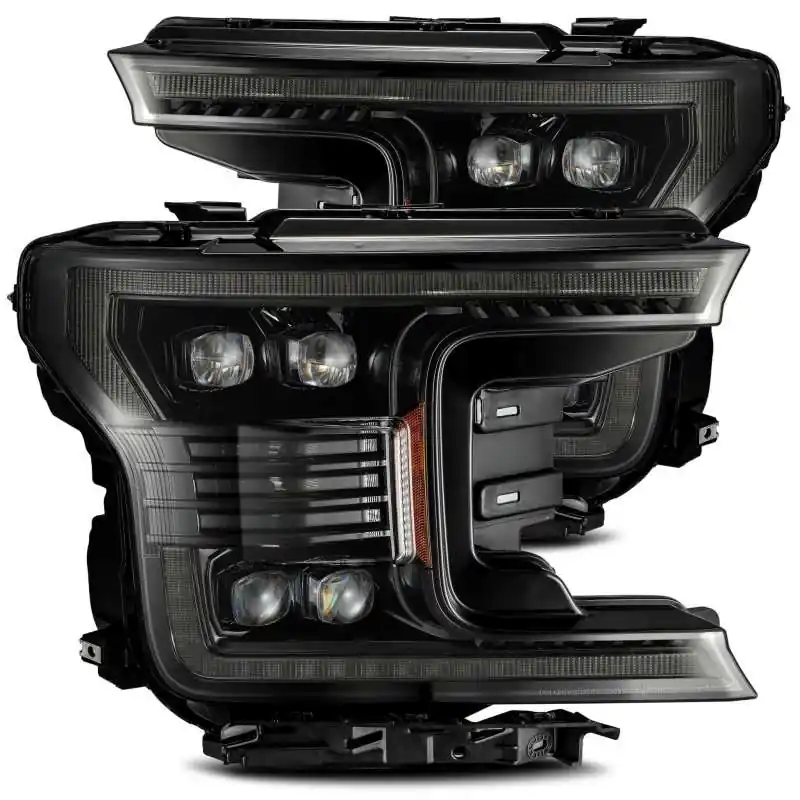 AlphaRex 18-20 Ford F-150 NOVA LED Proj Headlight Plank Style Alpha Blk w/Activ Light/Seq Signal/DRL Express Delivery