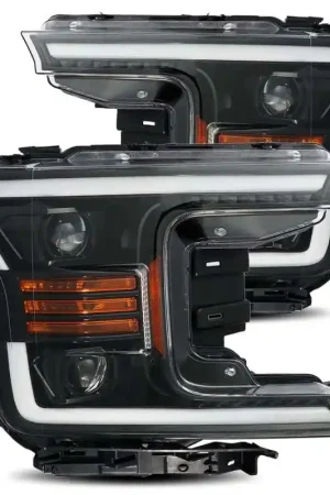Best Price AlphaRex 18-19 Ford F-150 PRO-Series Proj Headlights Plank Style Gloss Blk w/Activ Light/Seq Signal