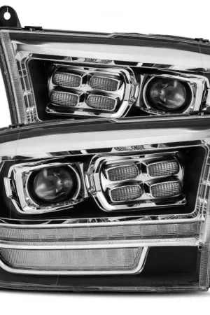 Hot Picks AlphaRex 09-18 Dodge Ram 2500 LUXX LED Proj Headlights Plank Style Black w/Activ Light/DRL