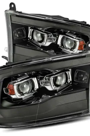 Big Sale AlphaRex 09-18 Dodge Ram 1500HD PRO-Series Proj Headlights Plank Style Black w/Seq Signal/Smoked DRL