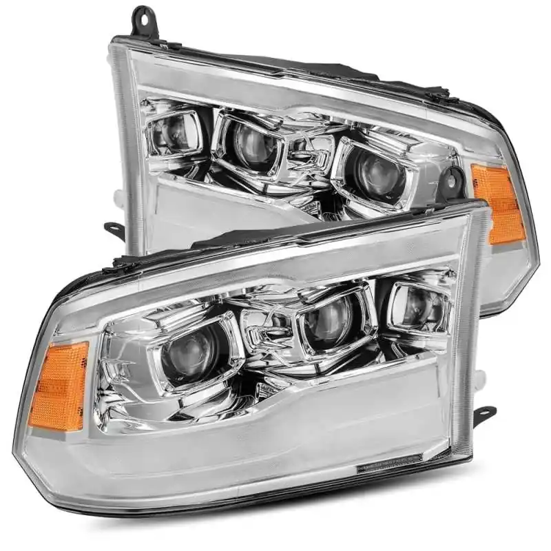 AlphaRex 09-18 Dodge Ram 1500HD PRO-Series Projector Headlights Plank Style Chrome w/Seq Signal/DRL Express Delivery