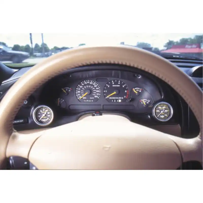 Autometer 94-00 Ford Mustang 52mm Black Dual Instrument Cluster Bezel No Minimum Order