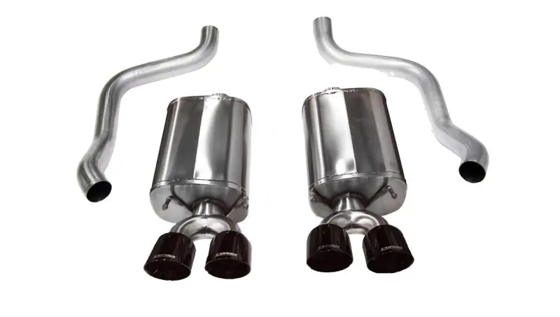 Latest Corsa 2009-2013 Chevrolet Corvette C6 6.2L V8 Black Sport Axle-Back Exhaust