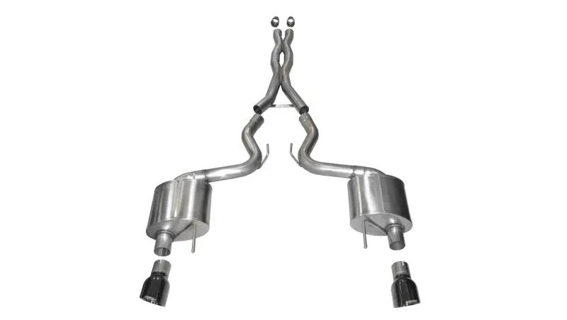 Handmade Corsa 2015-2017 Ford Mustang GT Fastback 5.0 3in Xtreme Cat Back Exhaust w/ Dual Black 4.5in Tips