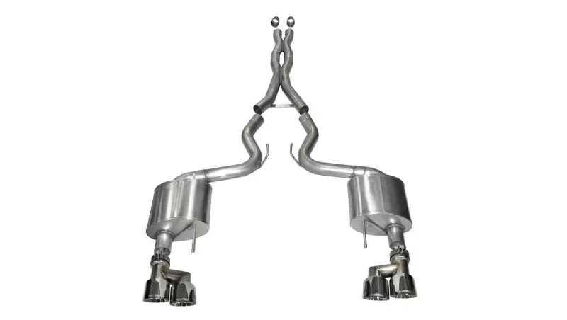 Corsa 2015-2017 Ford Mustang GT 5.0 3in Cat Back Exhaust Polish Quad Tips (Xtreme) While Supplies Last