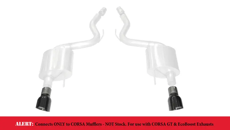 Corsa 2015-2025 Ford Mustang GT 3.0in Inlet / 4.5in Outlet Black PVD Tip Kit (For Corsa ExhaustOnly) Original