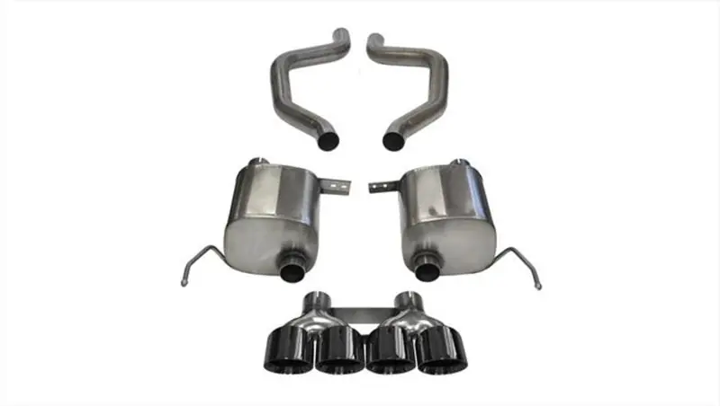 Corsa 2017-2019 Chevy Corvette Z06 3in Axle Back Exhaust Black Quad 4.5in Tip (Xtreme) Exclusive