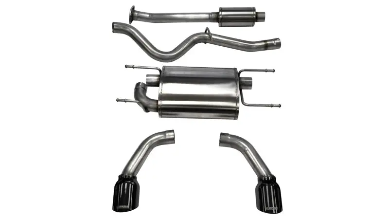 Corsa 2012-2025 Scion FRS / Subaru BRZ Black Tip Sport Cat-Back Exhaust Free Delivery