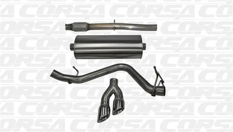 Corsa 14-19 GMC Sierra/Chevy Silv 1500 Crew Cab/Short Bed 5.3L V8 Polished Sport Single Side CB Exh Today Only