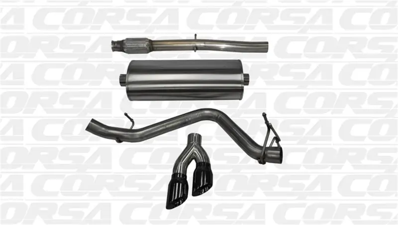 Don’t Miss Out Corsa 14-19 GMC Sierra/Chevy Silv 1500 Crew Cab/Short Bed 5.3L V8 Black Sport Single Side CB Exhaust