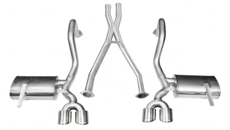 Latest Corsa 1997-2004 Chevrolet Corvette C5 Z06 5.7L V8 Polished Xtreme Cat-Back + XO Exhaust