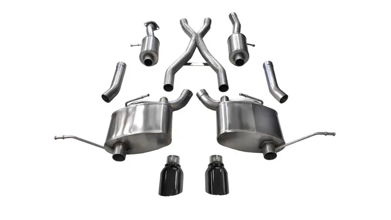 Corsa 2011-2021 Jeep Grand Cherokee Black 2.5in Dual Rear Exit Cat-Back Exhaust Top Pick