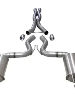 Budget Corsa 2018-2023 Ford Mustang GT Fastback 5.0L 3in Cat-Back System Dual Rear Exit w/ 4in GunmetalTips