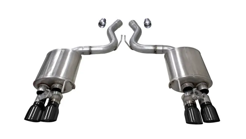 Shop Now Corsa 2018-2023 Ford Mustang GT Fastback 5.0L 3in Sport Axle-Back Exhaust w/ 4in Black Tips