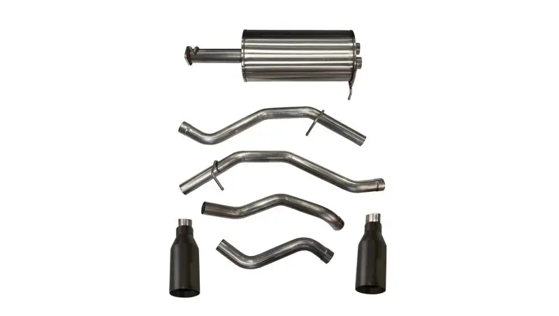 Corsa 2019-24 Ram 1500 5.7L Crew Cab w/ 57in or 76in Bed Cat-Back Dual Rr Exit 5in Blk Cerakote Tips Best Seller