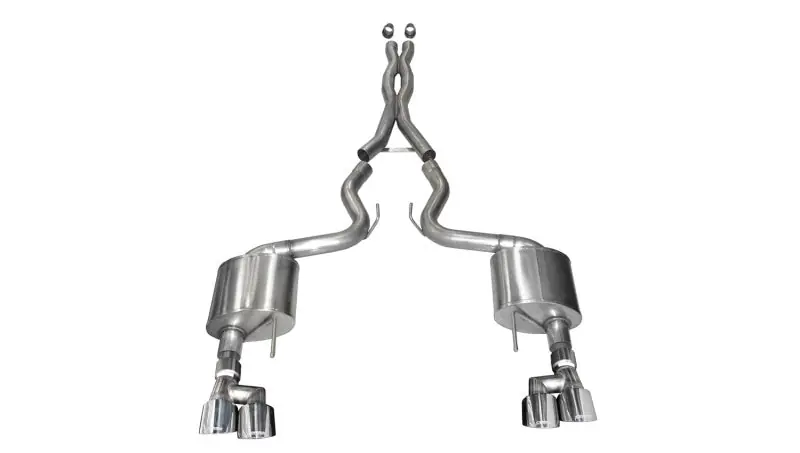 Corsa 2018-2023 Ford Mustang 5.0L 3in Sport Cat-Back Dual Rear Exit 4in Polished Pro-Series Tips Bargain