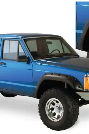 Big Sale Bushwacker 84-01 Jeep Cherokee Cutout Style Flares 4pc Fits 2-Door Sport Utility Only - Black