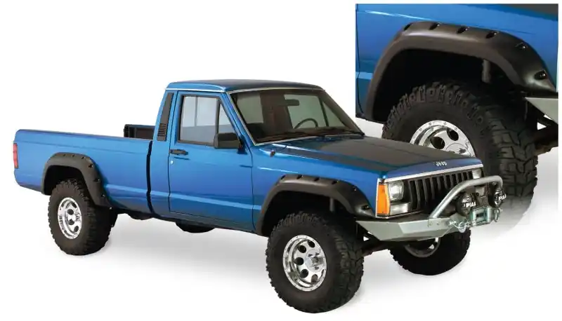 Big Sale Bushwacker 84-01 Jeep Cherokee Cutout Style Flares 4pc Fits 2-Door Sport Utility Only - Black