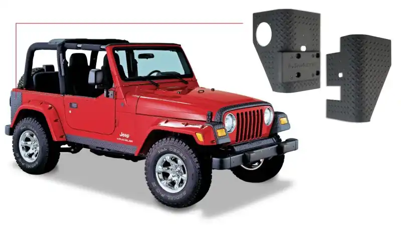 Bushwacker 97-06 Jeep Wrangler Trail Armor Rear Corners - Black Hot Deal