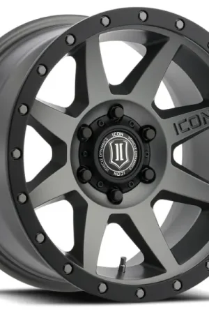 ICON Rebound 17x8.5 5x5 -6mm Offset 4.5in BS 71.5mm Bore Titanium Wheel Special Offer