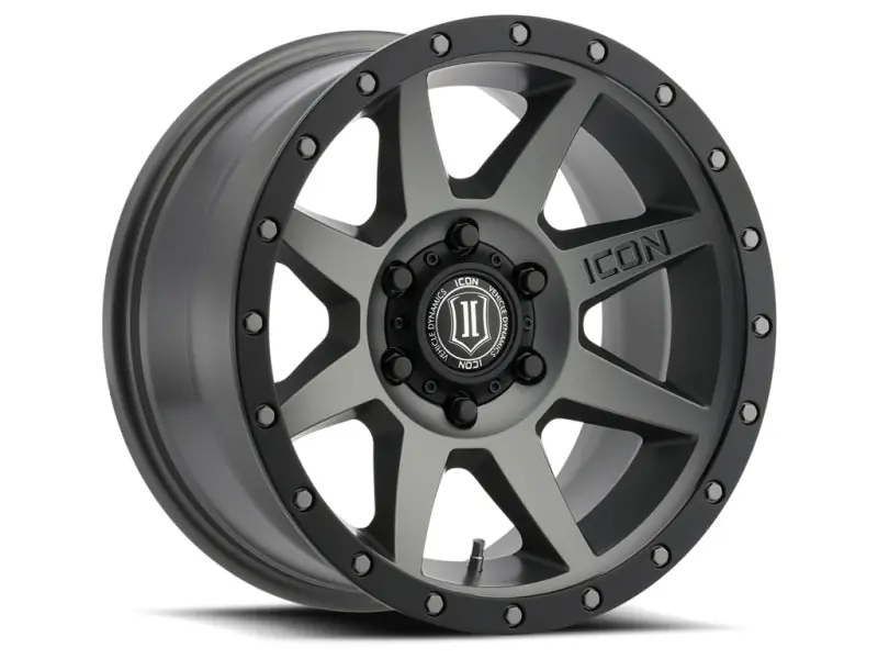 Fresh Stock ICON Rebound 17x8.5 6x5.5 25mm Offset 5.75in BS 95.1mm Bore Titanium Wheel