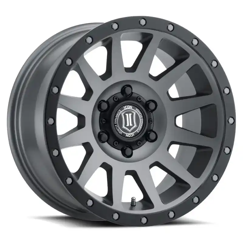ICON Compression 17x8.5 6x5.5 0mm Offset 4.75in BS 106.1mm Bore Titanium Wheel Grab Now
