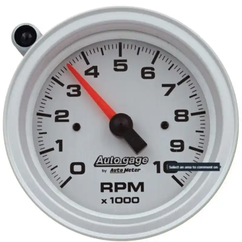 AutoMeter Tachometer Gauge 10K RPM 3 3/4in Pedestal w/Ext. Shift-Light - Silver Dial/Black Case Factory Price