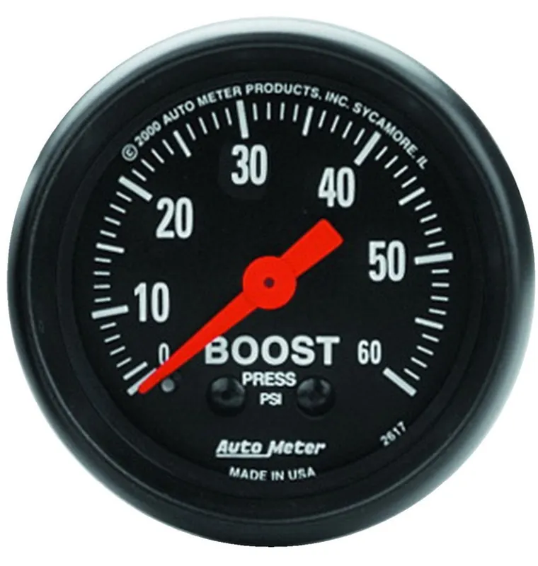 Autometer Z Series 52mm 0-60 PSI Mechanical Boost Gauge Secure Checkout