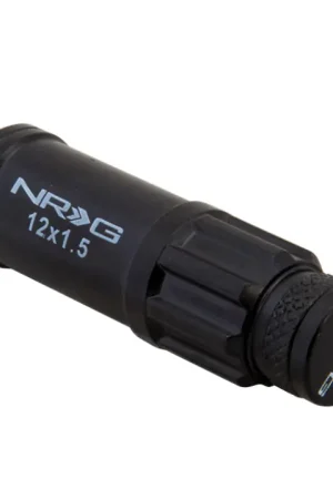 NRG 700 Series M12 X 1.5 Steel Lug Nut w/Dust Cap Cover Set 21 Pc w/Locks & Lock Socket - Black Discount