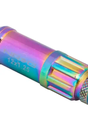NRG 700 Series M12 X 1.25 Steel Lug Nut w/Dust Cap Cover Set 21 Pc w/Locks & Lock Socket - Neochrome While Supplies Last