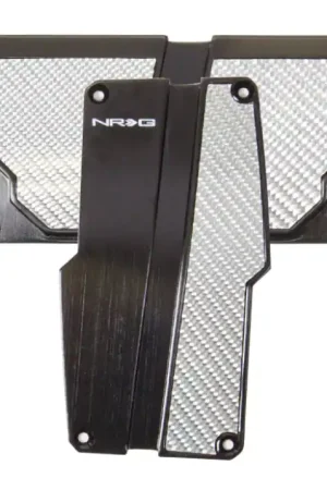 Next Day Delivery NRG Brushed Aluminum Sport Pedal A/T - Black w/Silver Carbon