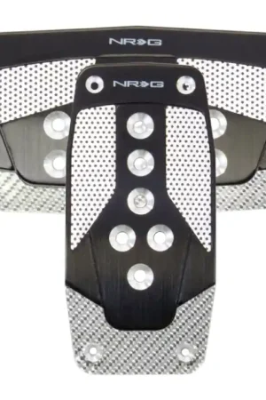 NRG Aluminum Sport Pedal A/T - Black w/Silver Carbon Price Drop
