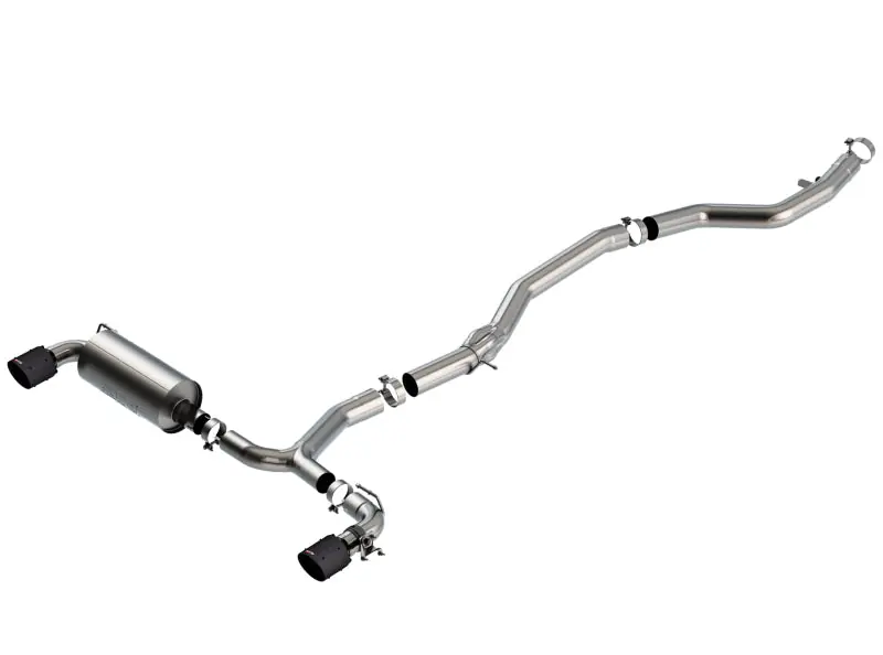 Bargain Borla 2020 Toyota Supra GR 3.0L I6 3in ATAK Catback Exhaust - Carbon Fiber Tips