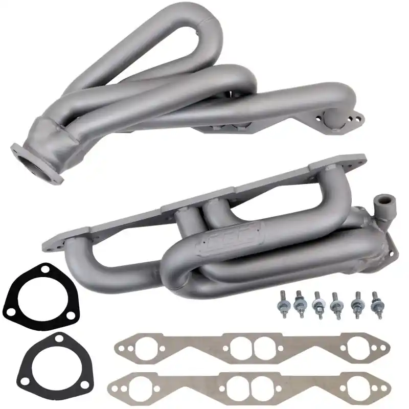 Free Returns BBK 96-98 GM Truck SUV 5.0 5.7 Shorty Tuned Length Exhaust Headers - 1-5/8 Titanium Ceramic