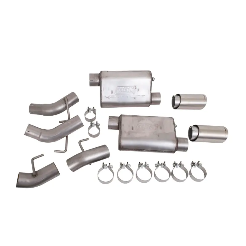 BBK Vari-Tune Axle Back Exhaust Kit 2 Adjustable Performance Mufflers 2-3/4 Pipe 4 in. Tips Price Drop