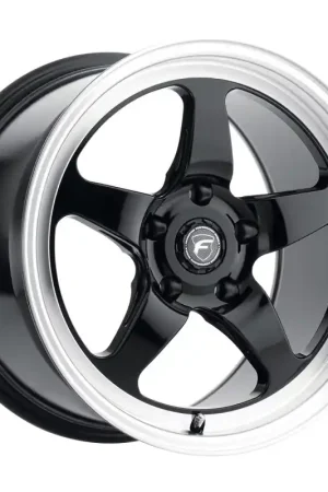 Genuine Forgestar D5 Drag 17x10 / 5x114.3 BP / ET50 / 7.5in BS Gloss Black Wheel