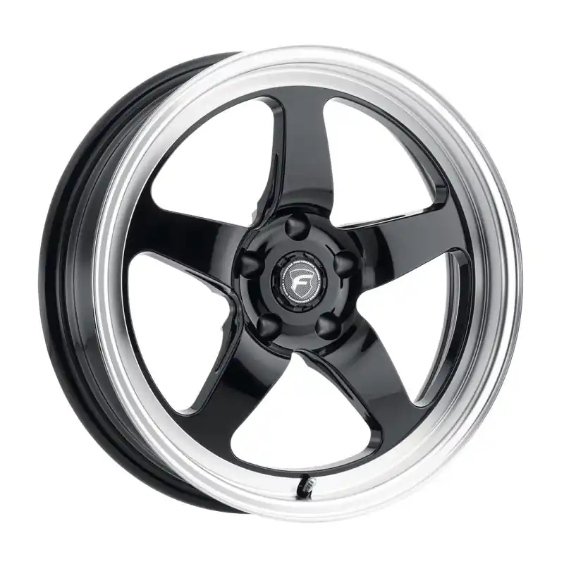 Hot Picks Forgestar D5 Drag 18x8.0 / 5x120 BP / ET15 / 5.125in BS Gloss Black Wheel
