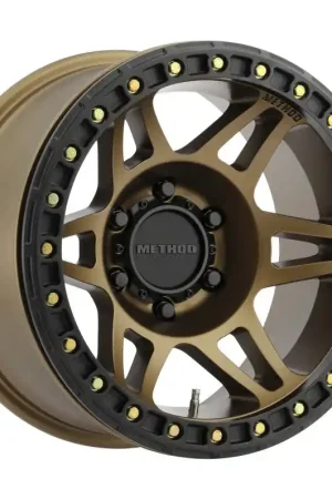 Method MR106 Beadlock 17x9 -44mm Offset 5x5 71.5mm CB Method Bronze w/BH-H24125 Wheel Mega Sale