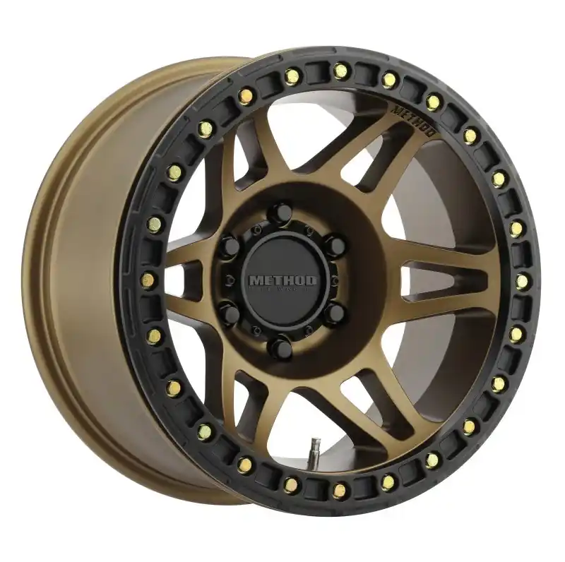 Method MR106 Beadlock 17x9 -44mm Offset 5x5 71.5mm CB Method Bronze w/BH-H24125 Wheel Mega Sale