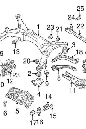 Genuine Volvo 30714032 Suspension Crossmember Insulator; Rear Outer - Volvo High Quality