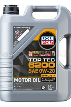 Get Yours Liqui Moly Top Tec 6200 20238 Engine Oil; 0W-20 Synthetic; 5 Liter - Audi, Porsche, VW
