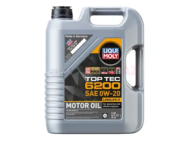 Get Yours Liqui Moly Top Tec 6200 20238 Engine Oil; 0W-20 Synthetic; 5 Liter - Audi, Porsche, VW