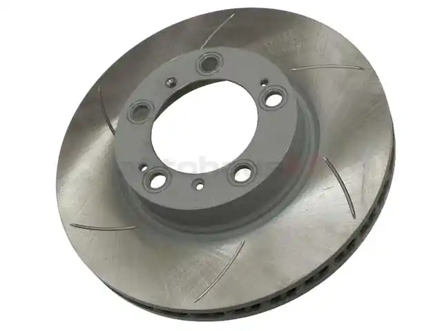 Grab Now Sebro Sport Slotted 909319 Disc Brake Rotor; Front Left; Directional; Vented - Porsche